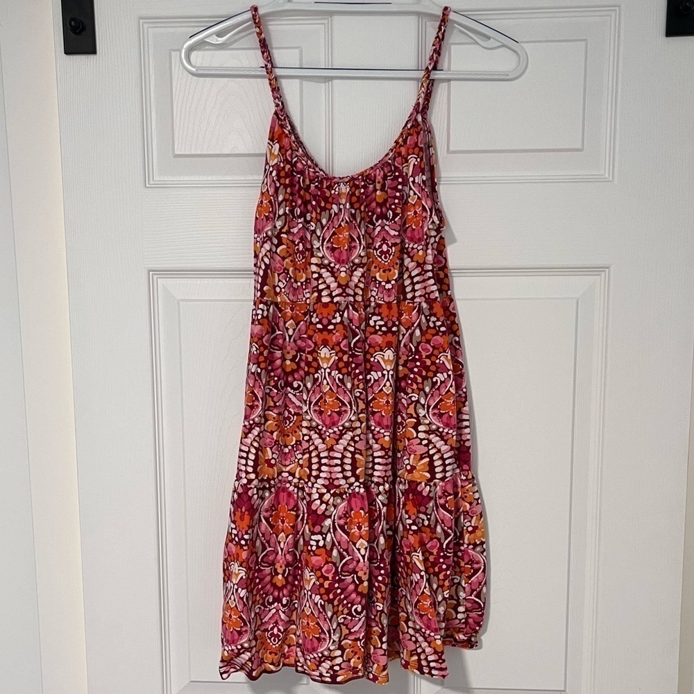 Braided-Strap Tiered Mini Swing Dress - Picture 4 of 7